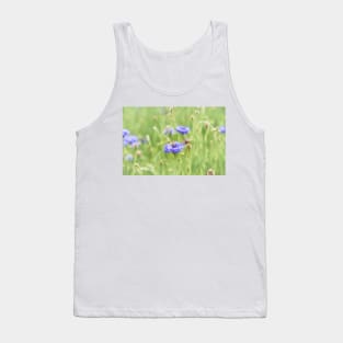 Little Honey Bee and Blue Cornflowers Tank Top